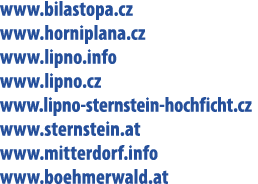 www.bilastopa.cz www.horniplana.cz www.lipno.info www.lipno.cz www.lipno sternstein hochficht.cz www.sternstein.at ww...