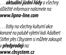 …aktu ln j zdn    dy a v echny d le it  informace naleznete na: www.lipno line.com …l stky na v echny kulturn  akce ...