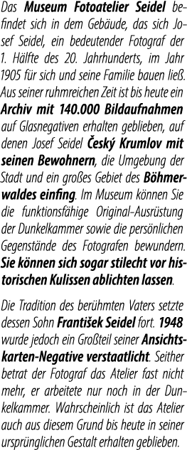 Das Museum Fotoatelier Seidel befindet sich in dem Geb ude, das sich Josef Seidel, ein bedeutender Fotograf der 1. H ...