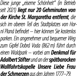 Diese junge „eiserne Sch nheit“ (in Betrieb seit 2021) liegt nur 20 Gehminuten von der Kirche St. Margaretha entfernt...
