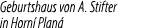 Geburtshaus von A. Stifter in Horn Plan 