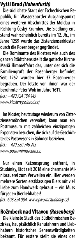 Vy   Brod (Hohenfurth) Die s dlichste Stadt der Tschechischen Republik, f r Wassersportler Ausgangs­punkt eines weit...