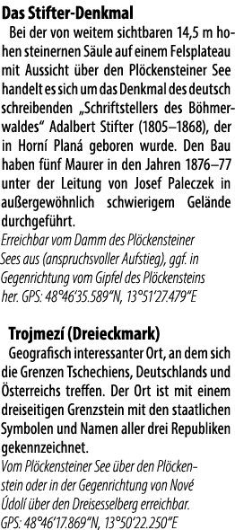 Das Stifter Denkmal Bei der von weitem sichtbaren 14,5 m hohen steinernen S ule auf einem Felsplateau mit Aussicht b...